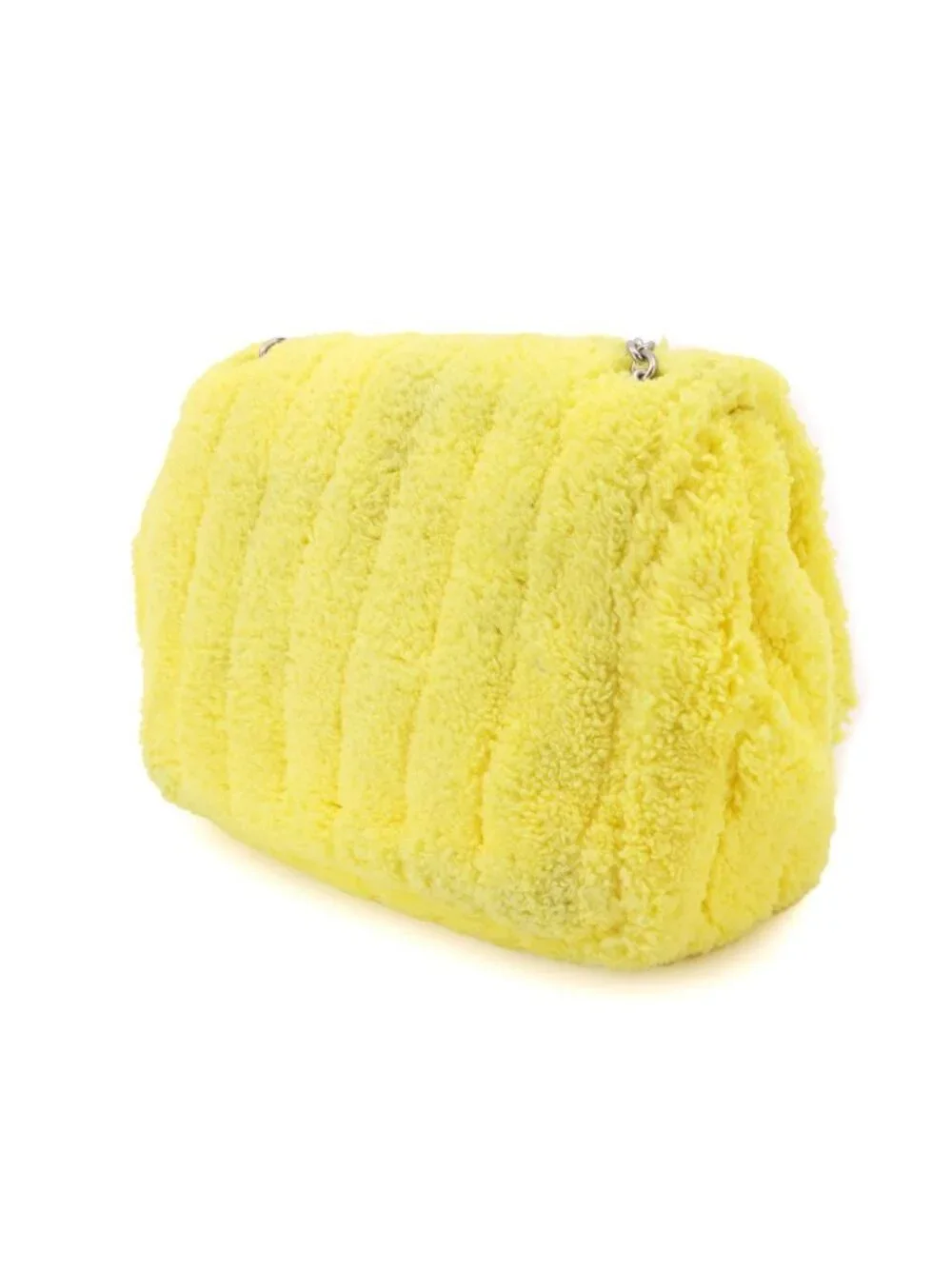 Balenciaga Monaco Chain Shoulder Bag Pile Yellow Silver